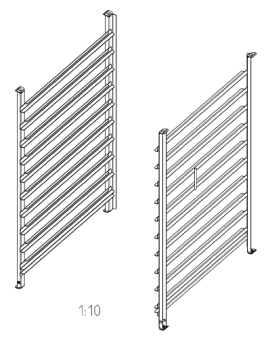 Навесная рама 10-2-1, 10 уровней RATIONAL 60.12.133